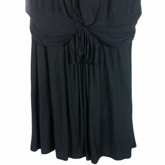 Witchery Dress Womens 10 Black Sleeveless Midi Tencel Drop Waist From Australia - Picture 3 of 11